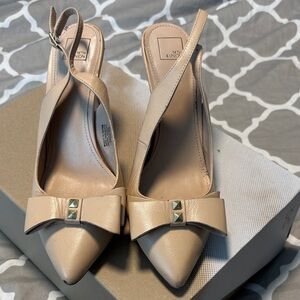 14th & Union Tan Bow Slingback Heels